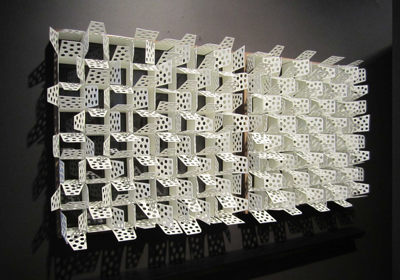 Julie Easton, Coffee Break Series, laser-cut aluminum, 21 x 21" each