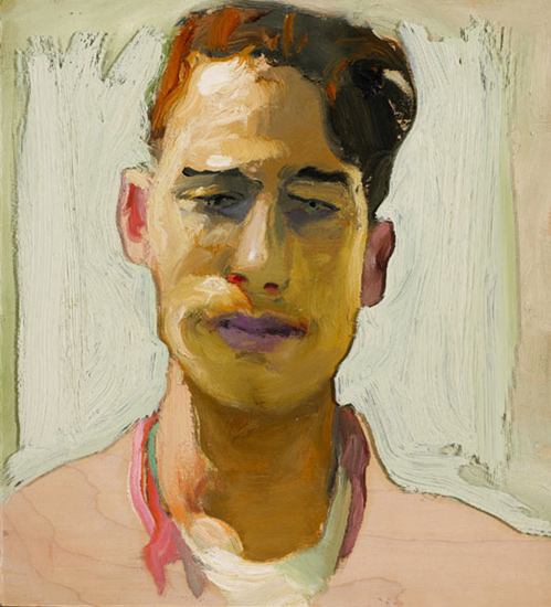 Ray Turner, Pink, oil on panel, 12 x 12"