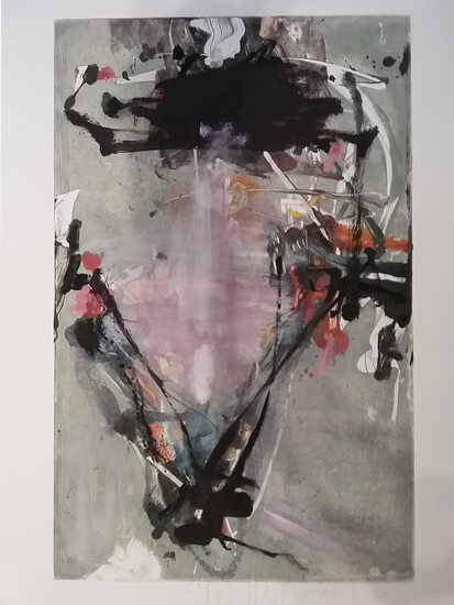 Tom Lieber, DC-3, monotype, 35 x 24"