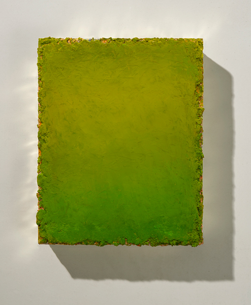 image of artwork by Lawrence Fodor titled Koan Box Trace Yellow-Green Green