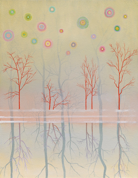 image of artwork by Astrid Preston titled Red Tree Reflections
